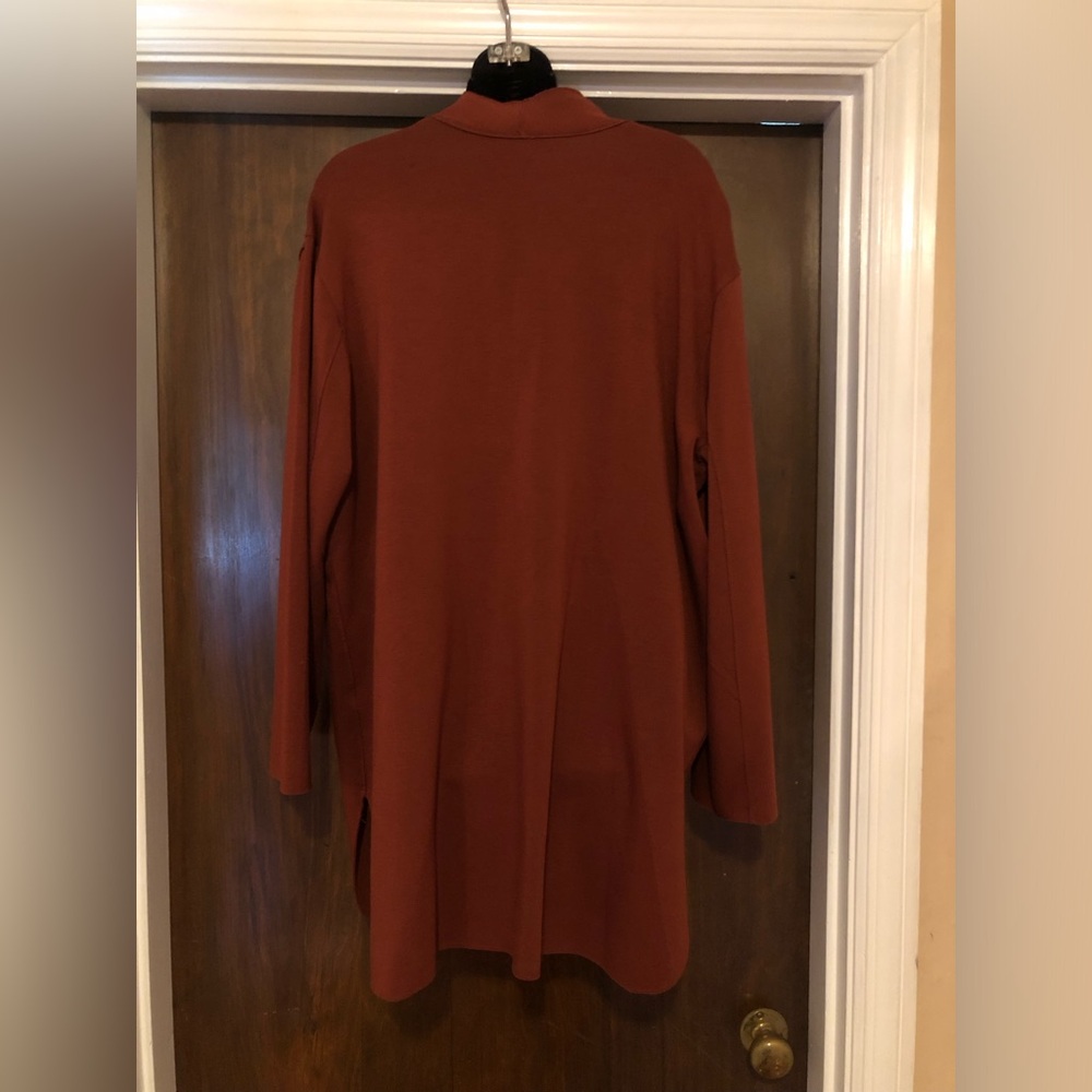 Elegant Rust Women's Coat - Picture 4 of 8